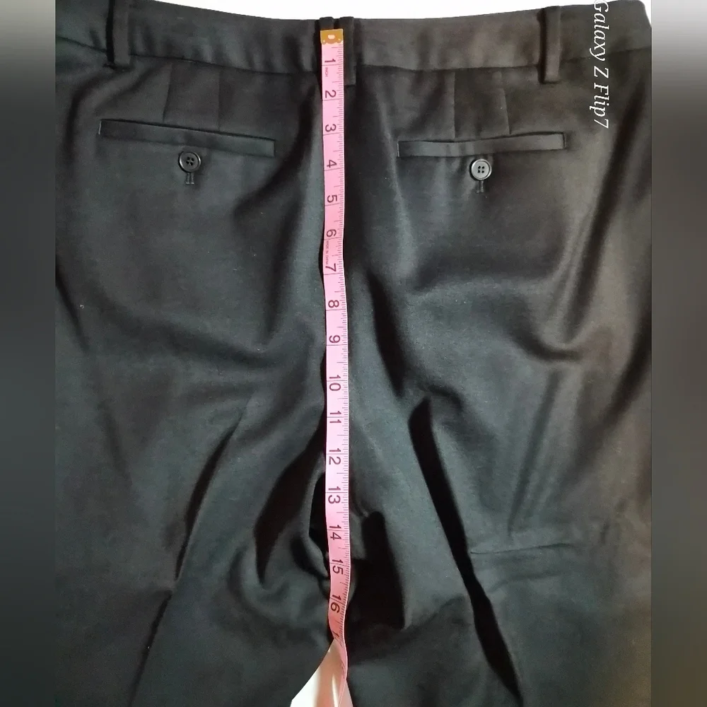 Talbots Windsor Italian Flannel Black Trousers Size 14P Petites - Picture 8 of 10
